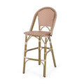 Wicker Bar Stool With Aluminum Frame Set Of 2 Rust Aluminium