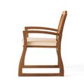 Della Wood Kd Armchair Cream Acacia Wood
