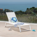 Myers Chaise Lounge Mp1 White Metal Mesh