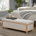 Osgood Storage Ottoman White Fabric