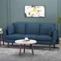 3 Seater Sofa Navy Blue Fabric