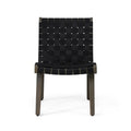 Charlotte Lounge Chair Black Metal & Wood