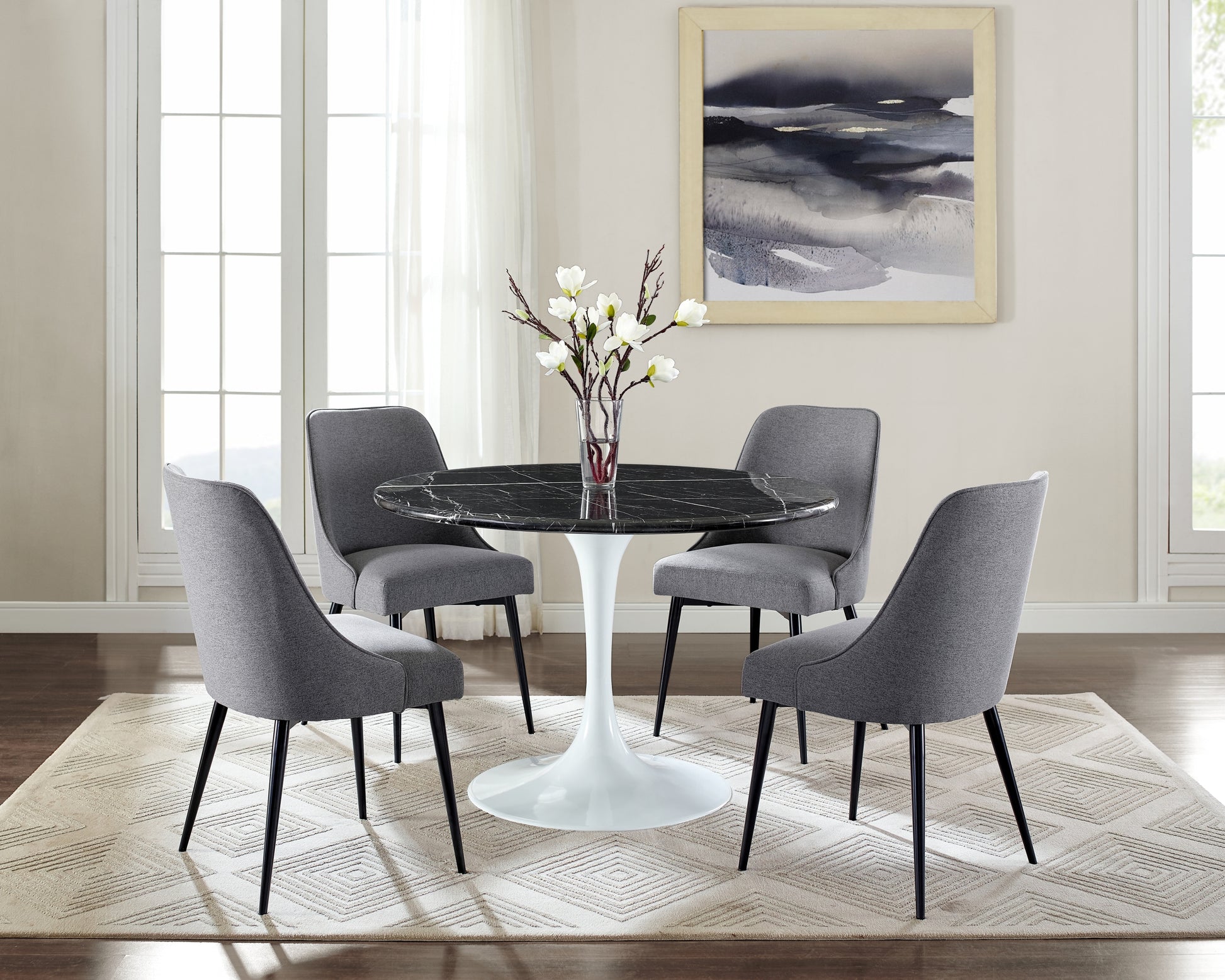 Colfax Side Chair Set Of 2 Charcoal Dark Gray Iron