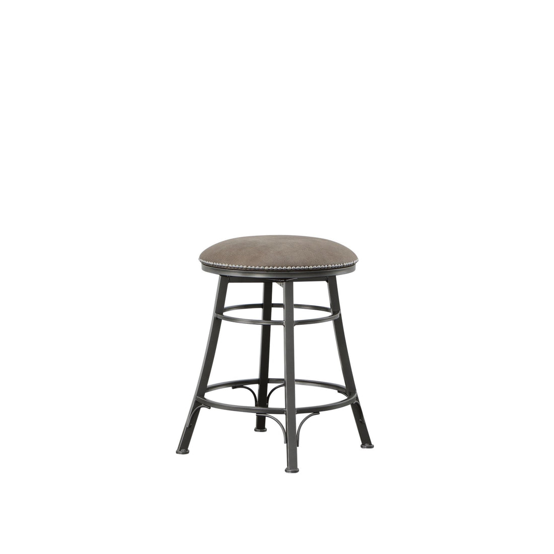 Bali Backless Swivel Counter Chair Gray Dark Gray Wood