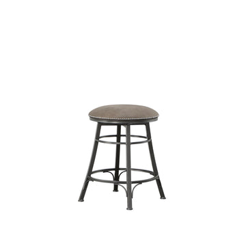 Bali Backless Swivel Counter Chair Gray Dark Gray Wood