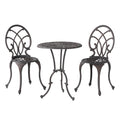 Charleston 3Pc Cast Bistro Set Copper Aluminium