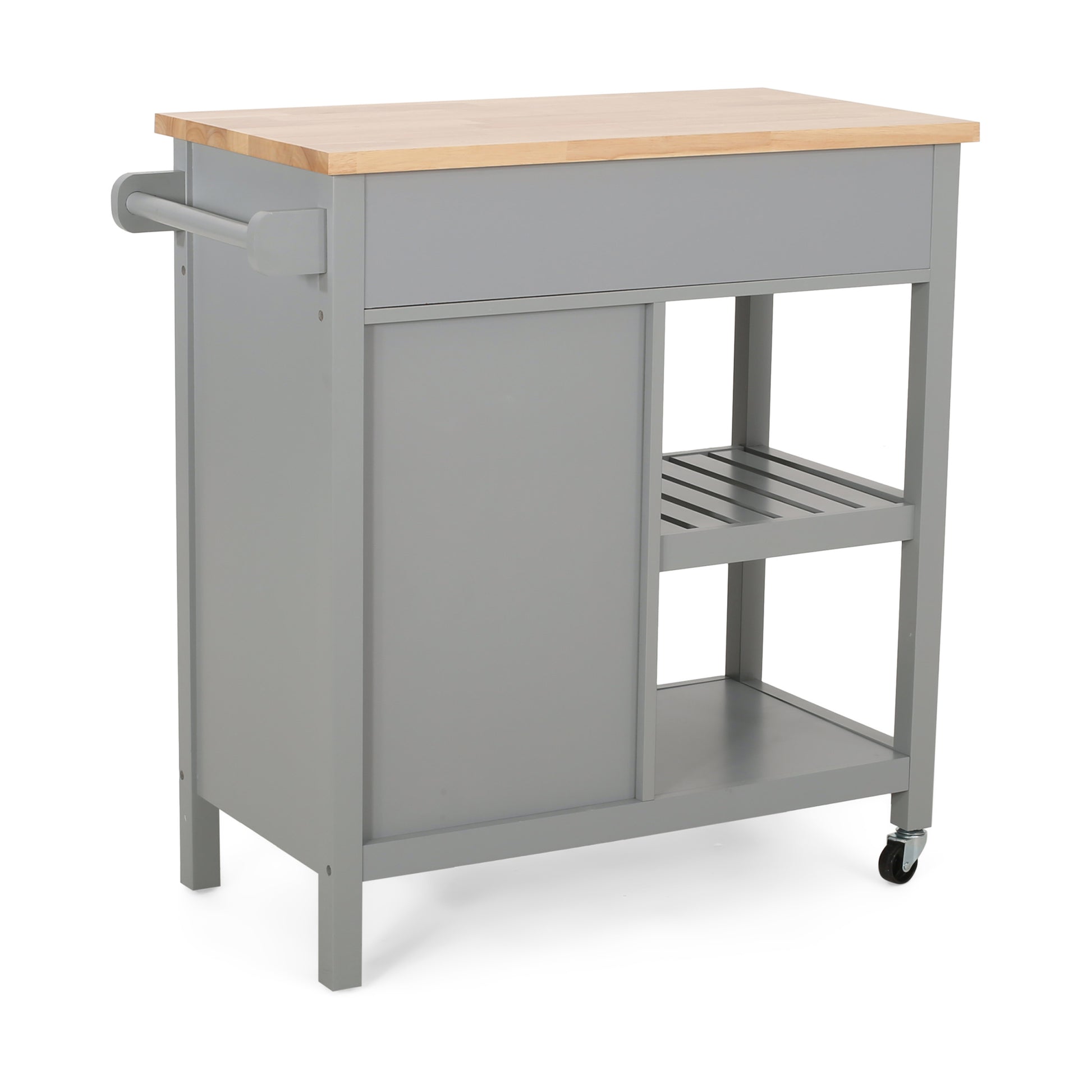 Kitchen Cart Grey Wood