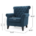 Springfield Tufted Chair Navy Blue Fabric