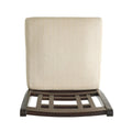 Counter Height Chair With 5Cm Cushion Set Of 2 Mahogany Beige Velvet