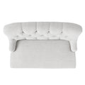 Nicole Kd Settee Light Grey Fabric