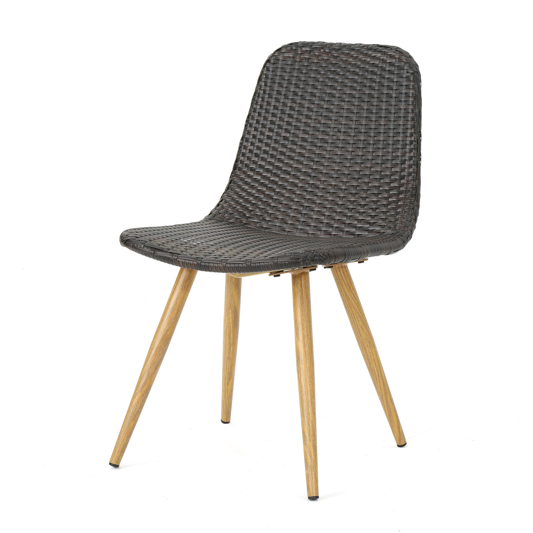 Gila Dining Chair With Heat Tranfer Legs,Set Of 2 Brown Multi Rattan
