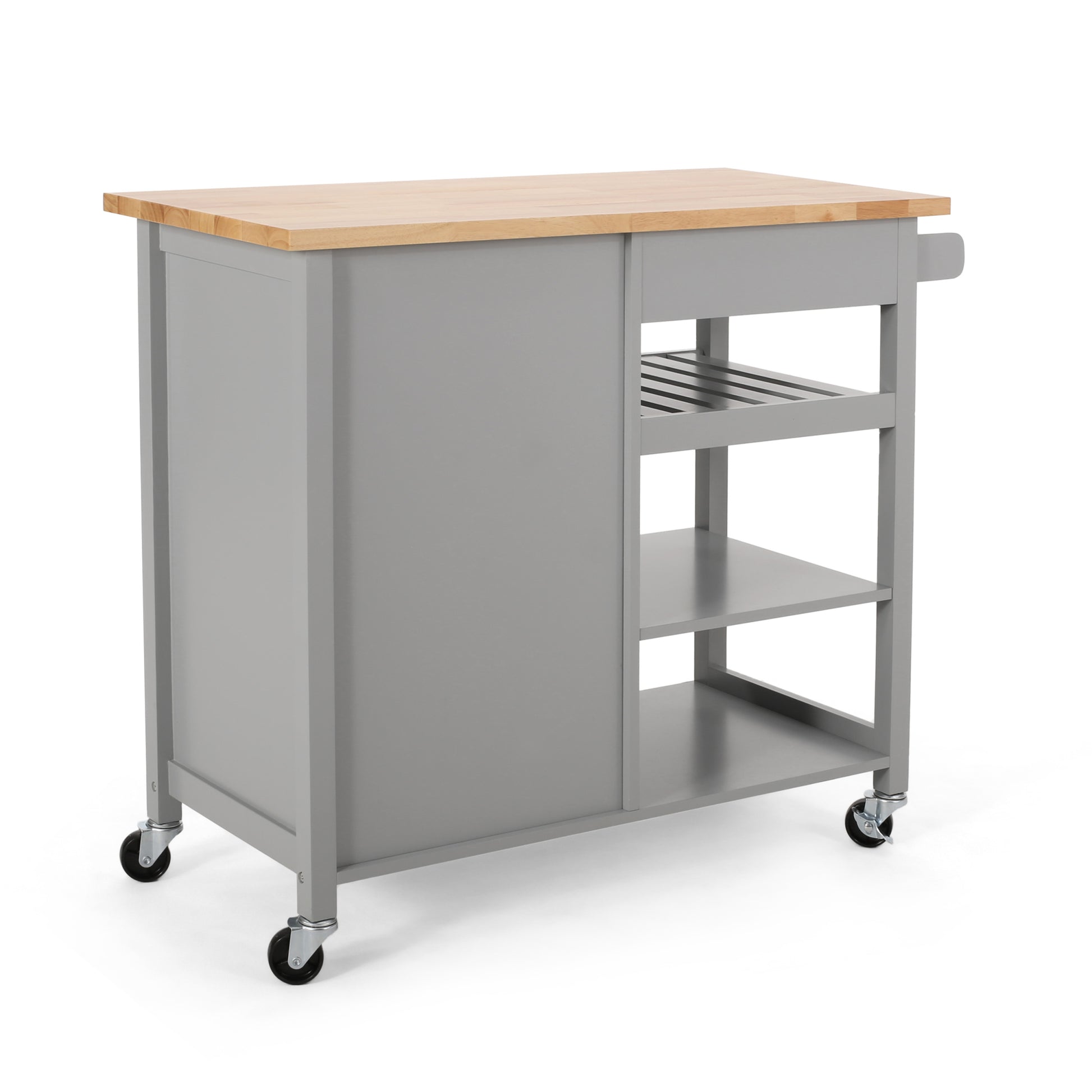 Kitchen Cart Grey Wood