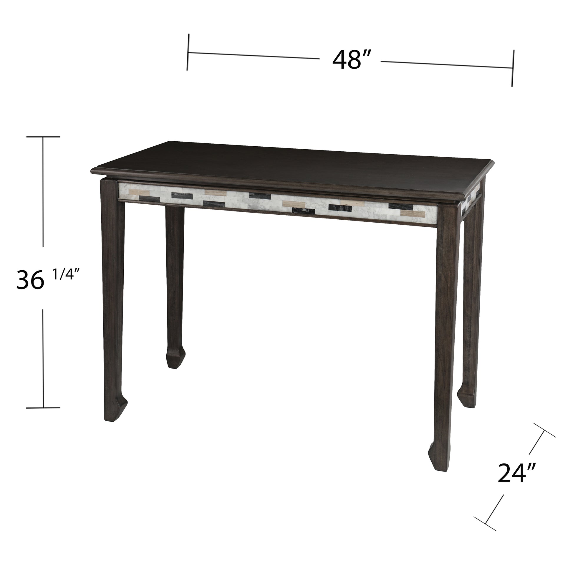 Hadersley Counter Table Gray Mdf