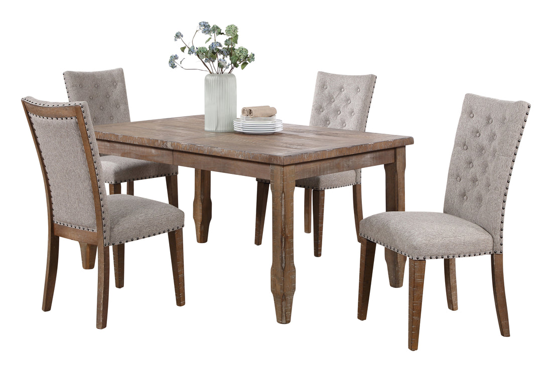 Riverdale 5 Piece Dining Set Light Brown Light Brown Wood