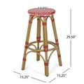 Barstool Red Wicker