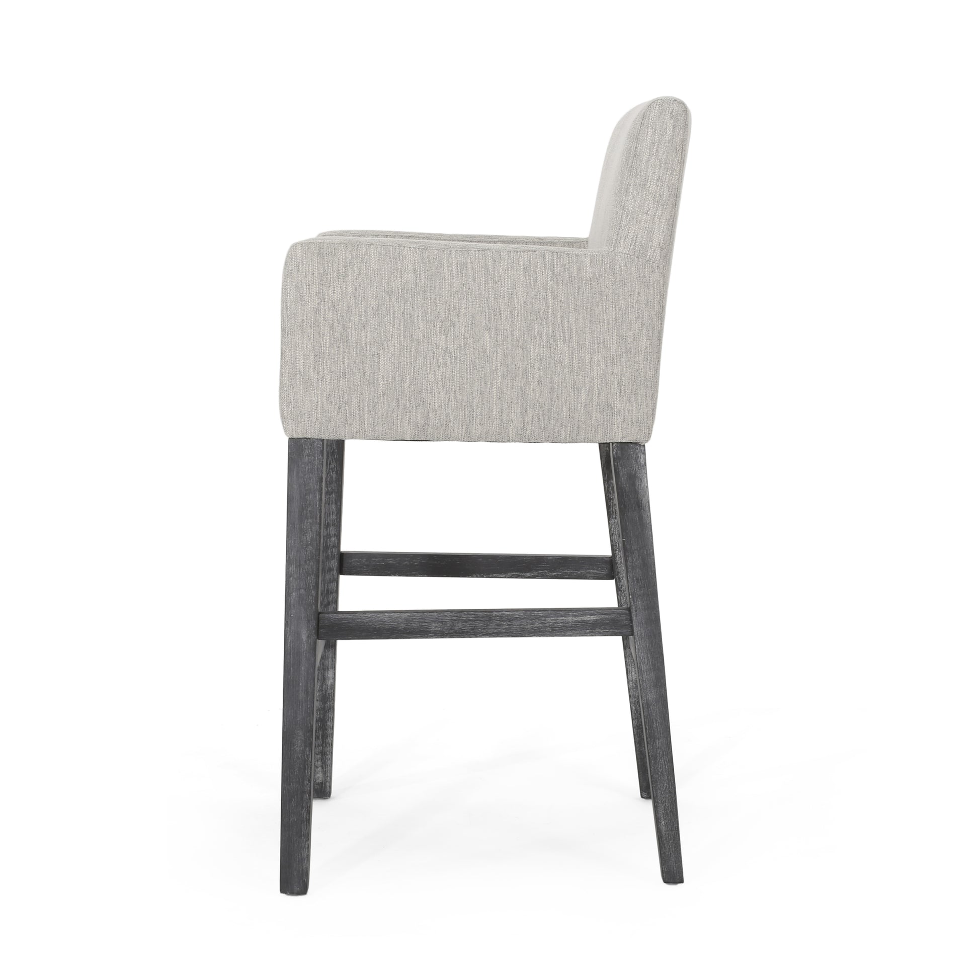 Upholstered 30.5 Inch Counter Stools Light Gray Gray Light Grey Fabric