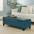 Glouster Storage Ottoman V2 Teal Pu