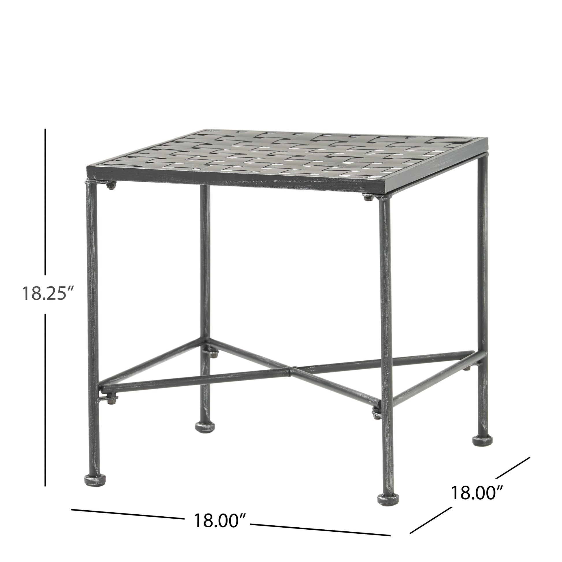 Luna End Table Black Iron