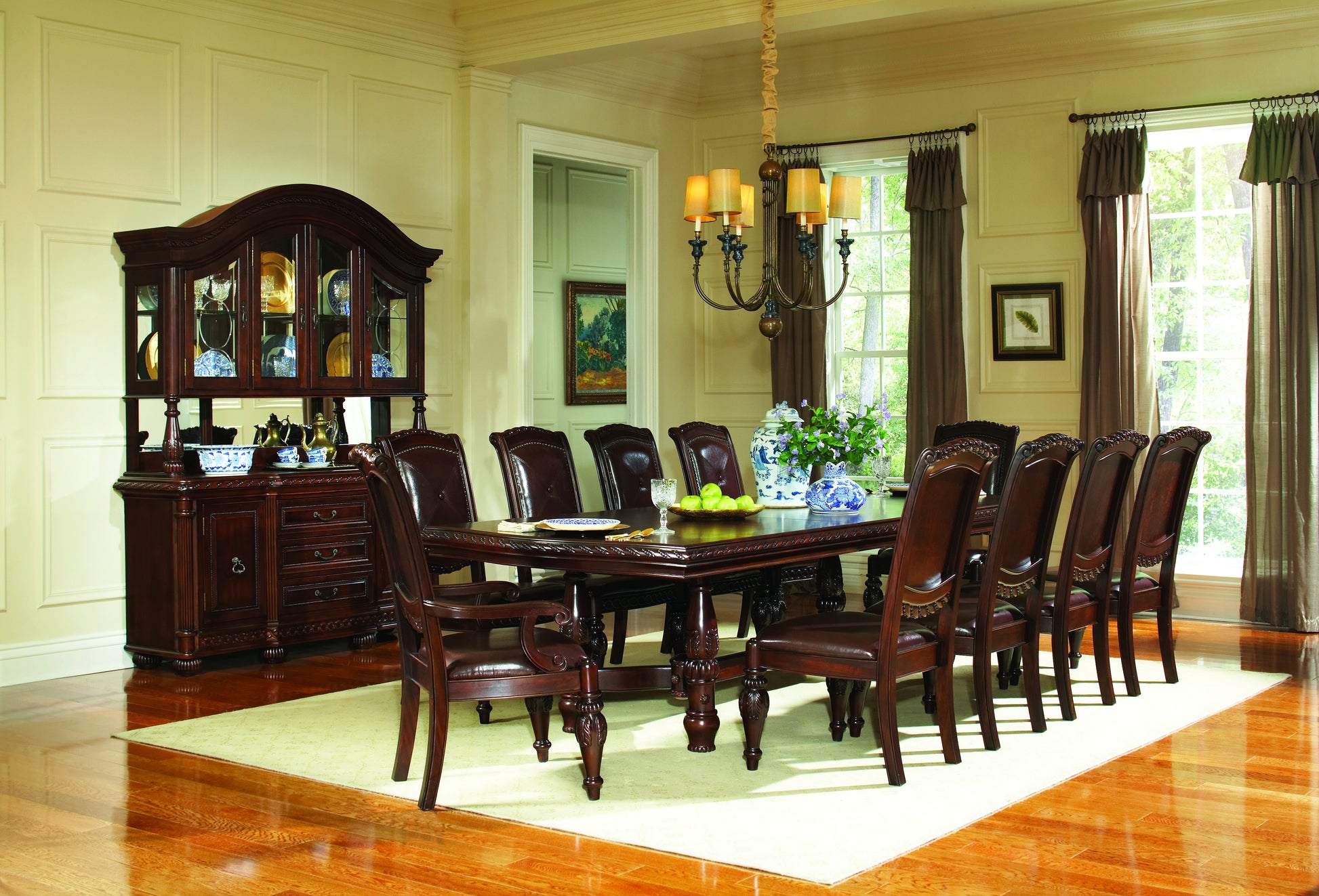 Antoinette Arm Chair Set Of 2 Dark Brown Dark Brown Wood