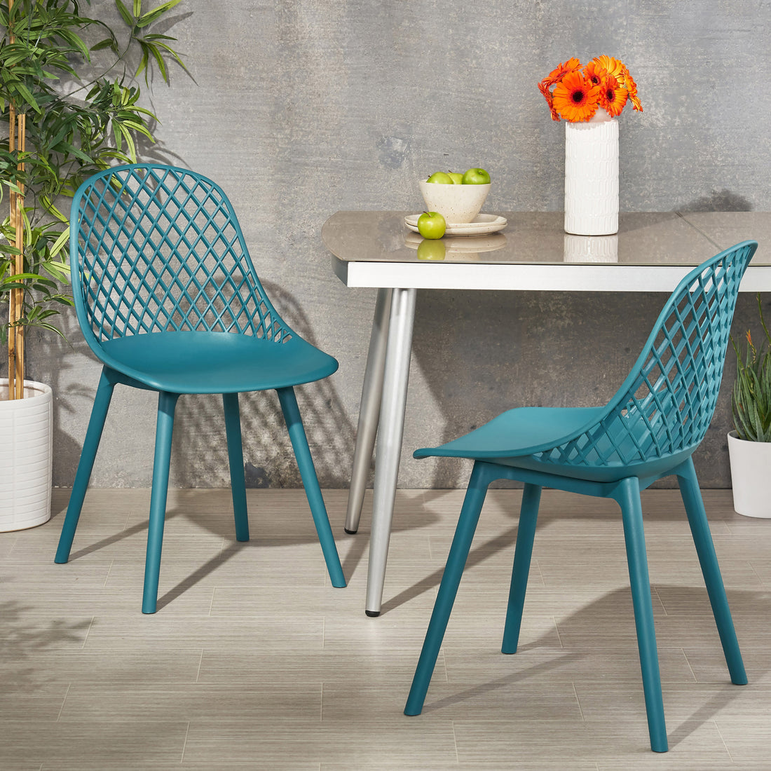 Lily Chair Green Polypropylene