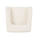 Upholstered Armchair Ivory Fabric