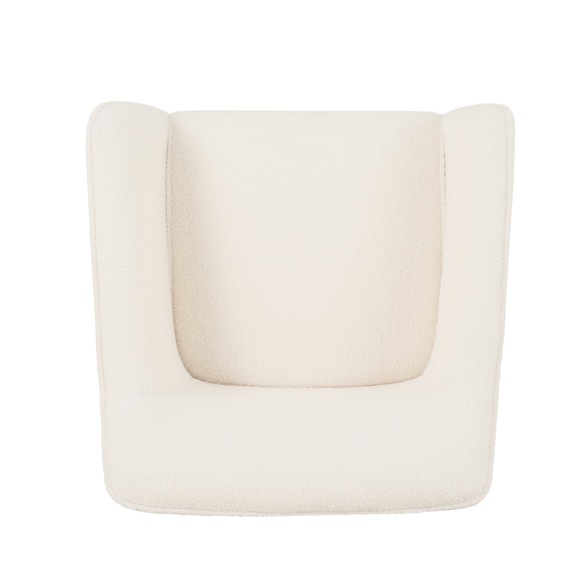Upholstered Armchair Ivory Fabric