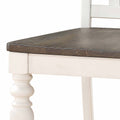 Joanna 6 Piece Dining Set White & Dark Brown White Wood