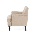 Harrison Tufted Club Chair Beige Primary Living Space American Traditional,Casual Fabric 1 Seat