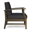 Perla Club Chair, Dark Grey Dark Grey Acacia Wood