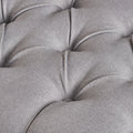 Hilton Ottoman Light Grey Fabric