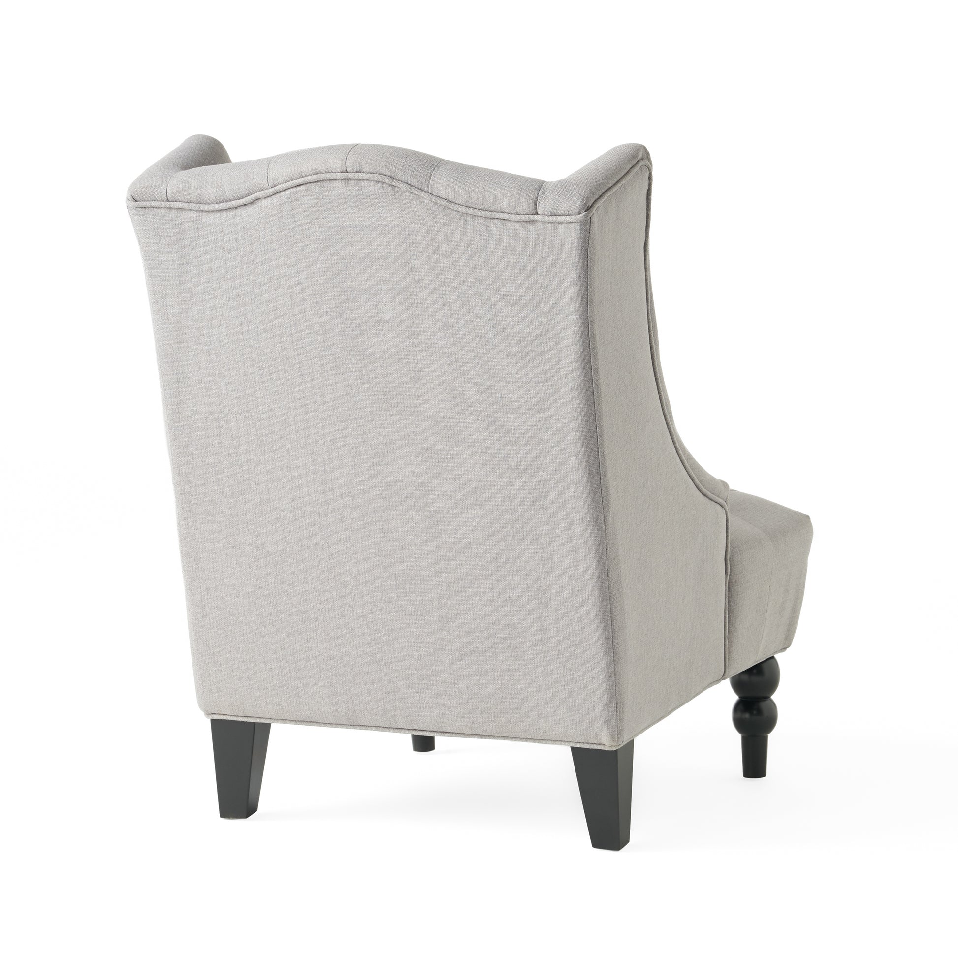 Toddman Hi Back Club Chair Silver Fabric