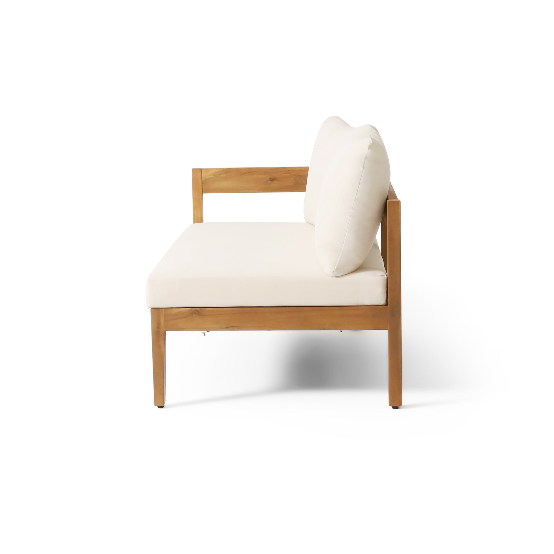 Brooklyn Sofa Set Teak Beige Beige Acacia Wood