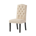 Dining Chair Natural Wood Fabric