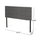 King Cal King Sized Headboard California King Charcoal Grey Fabric