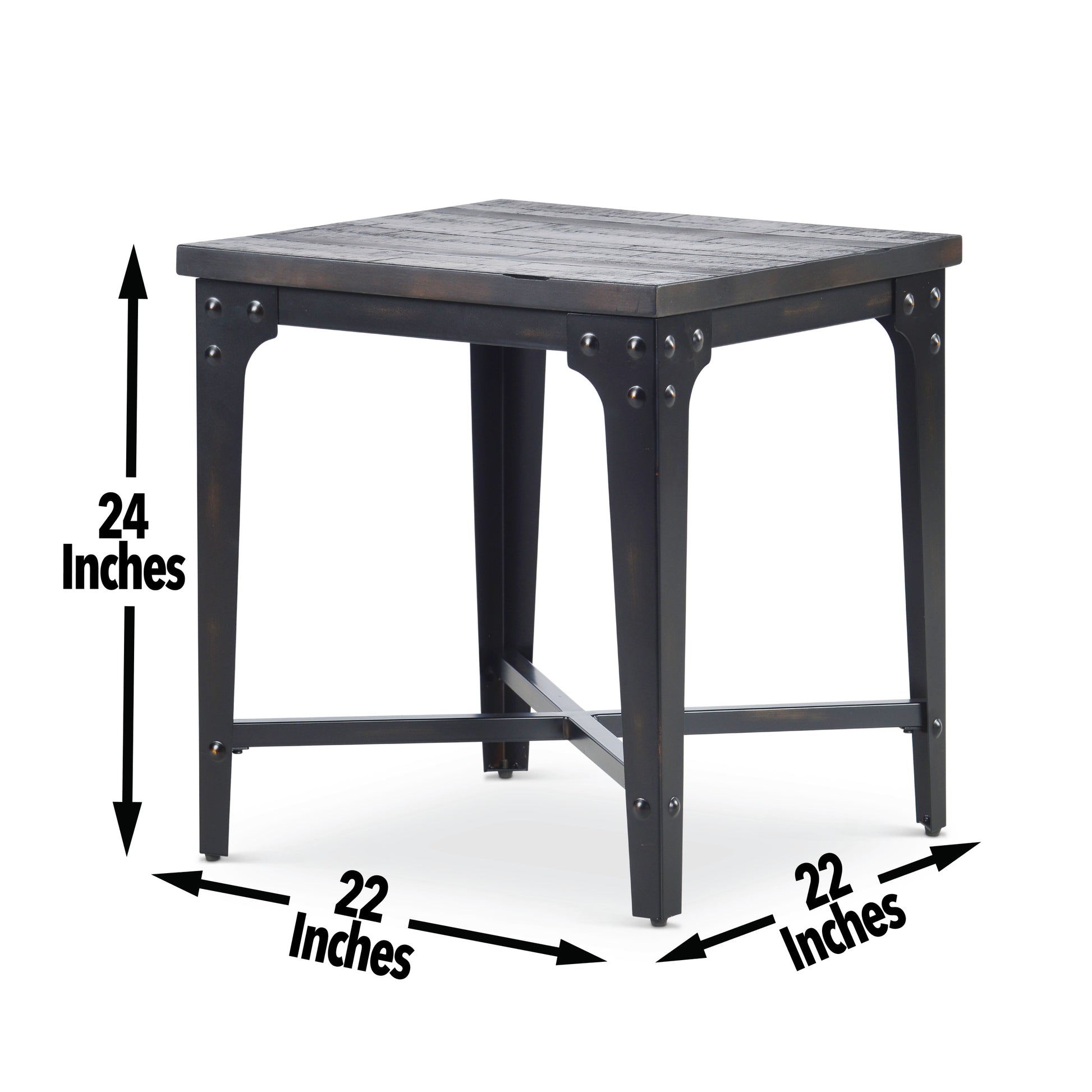 Sherlock Cocktail & 2 End Table Brown Brown Wood