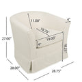 Swivel Chair White Fabric