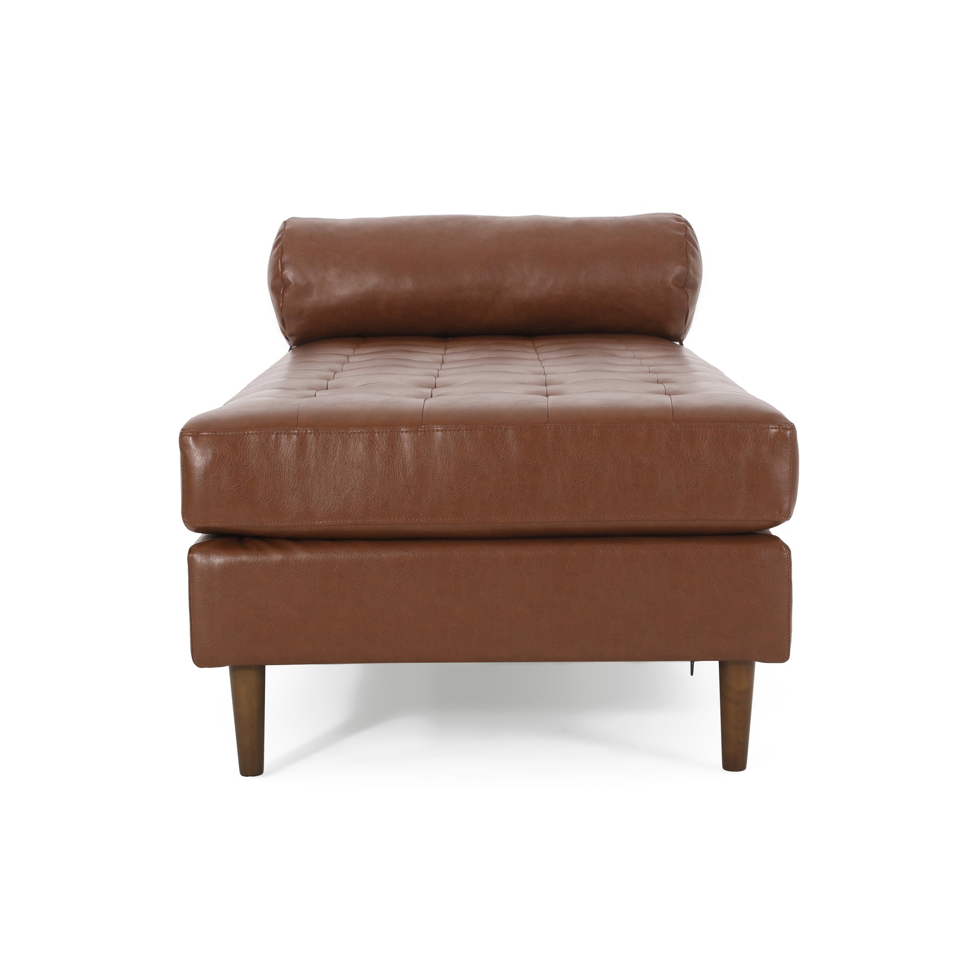 Chaise Lounge Light Brown Pu