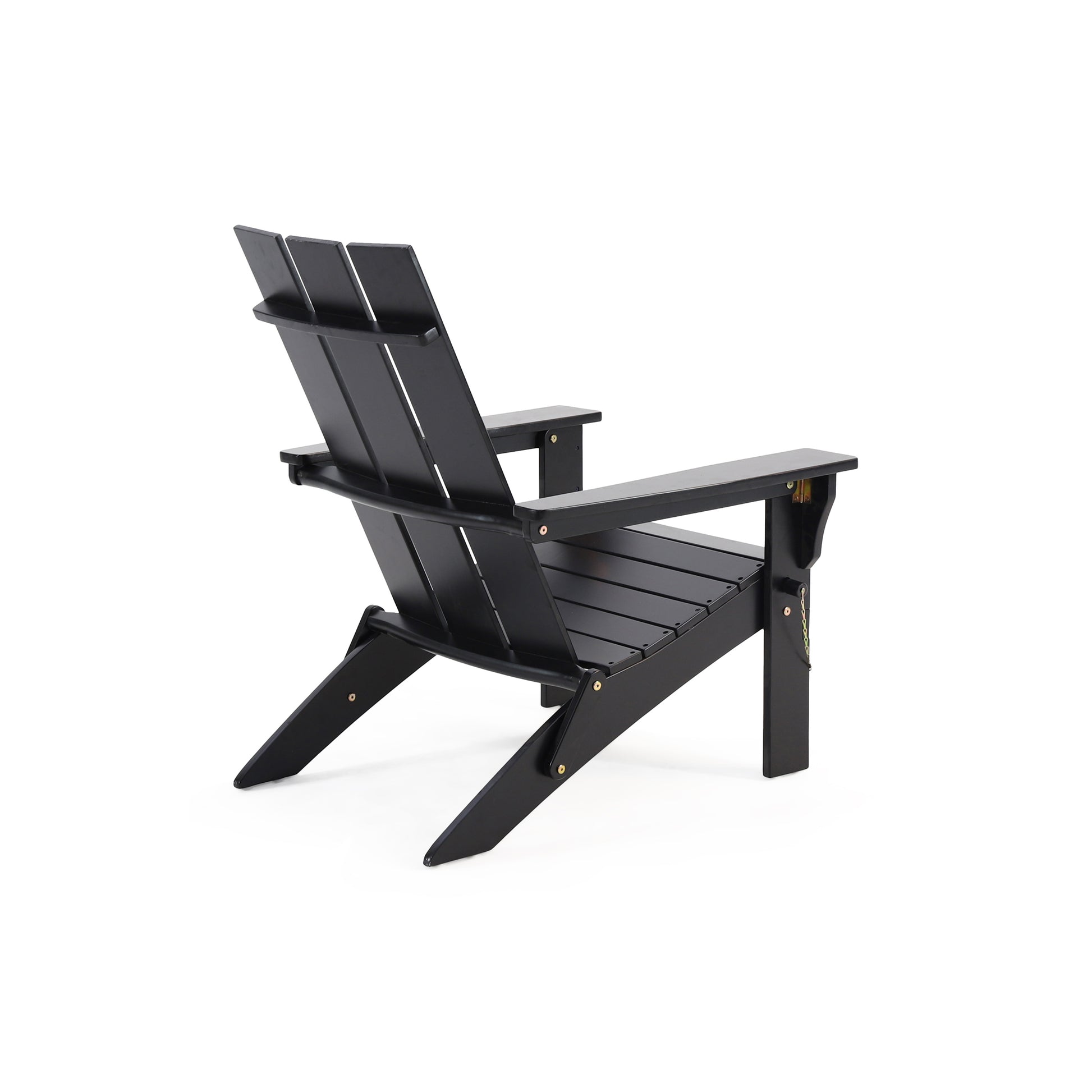 Zuma Foldable Adirondack Chair Black Wood