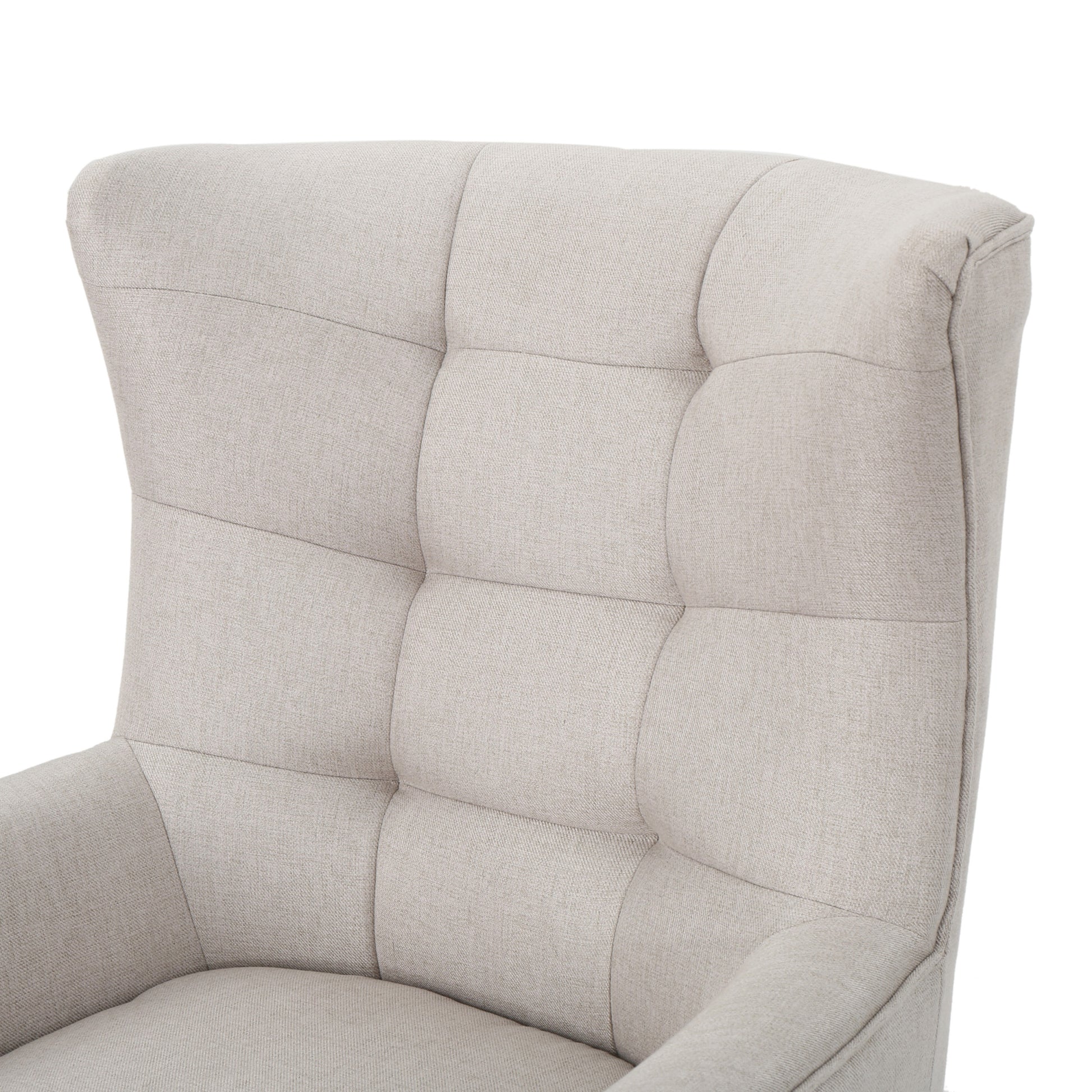 Club Chair Wheat Wood Fabric