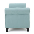 Hayes Armed Storage Bench Light Blue Fabric