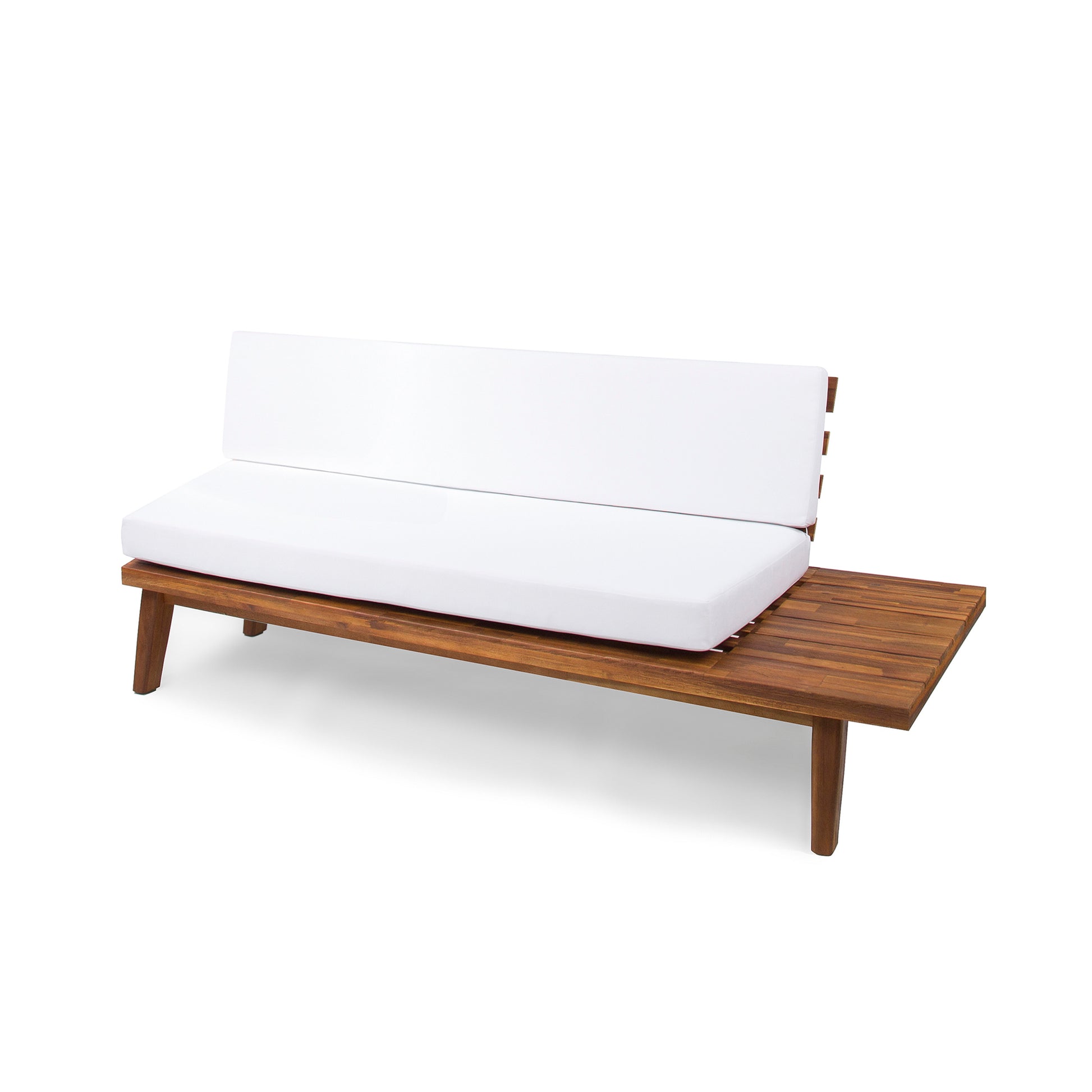 Hillcrest V Shaped 4 Piece Sofa Set Sbwhi White Acacia Wood