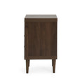 2 Drawer Nightstand Walnut Mdf