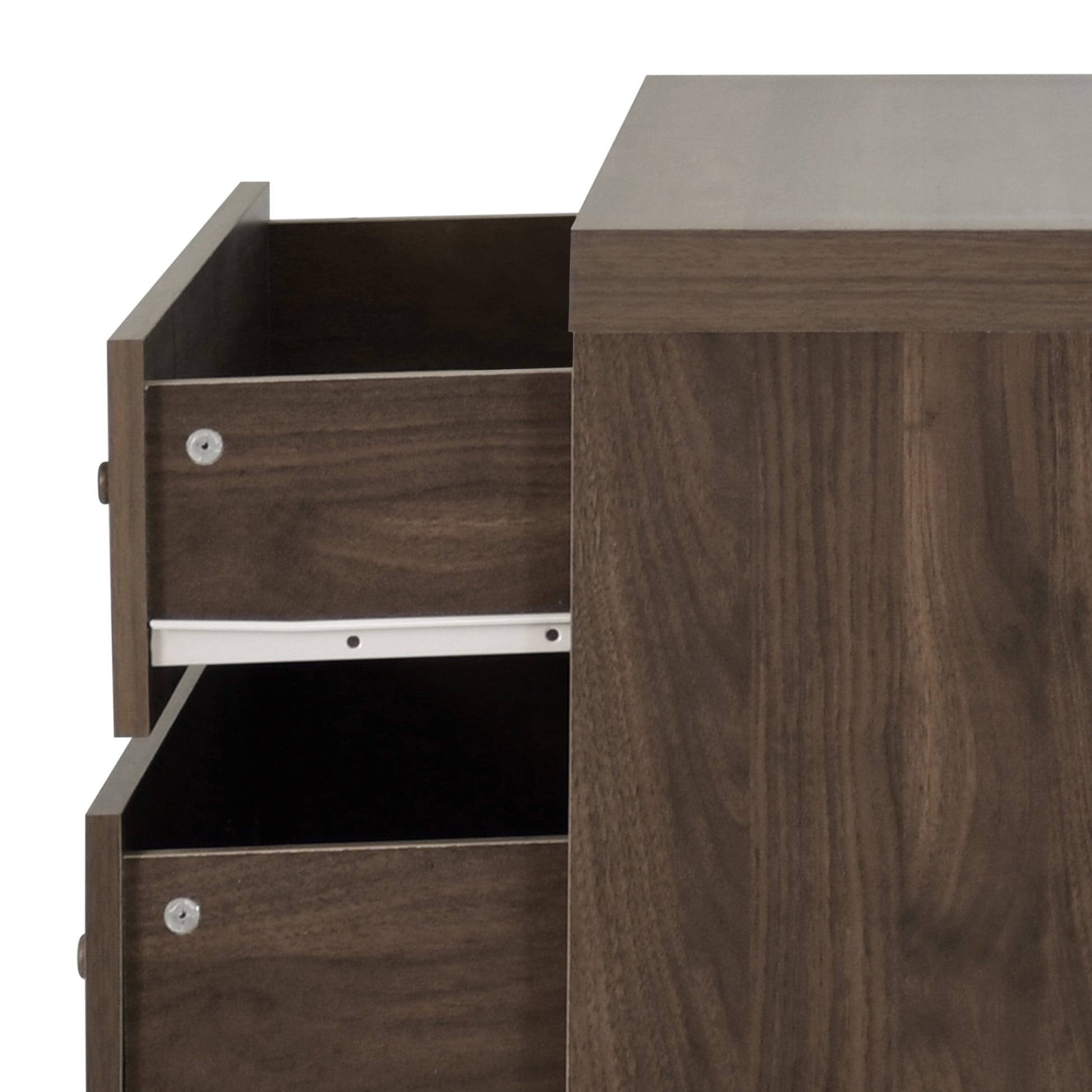 Nordic 4 Drawer Chest Walnut Mdf