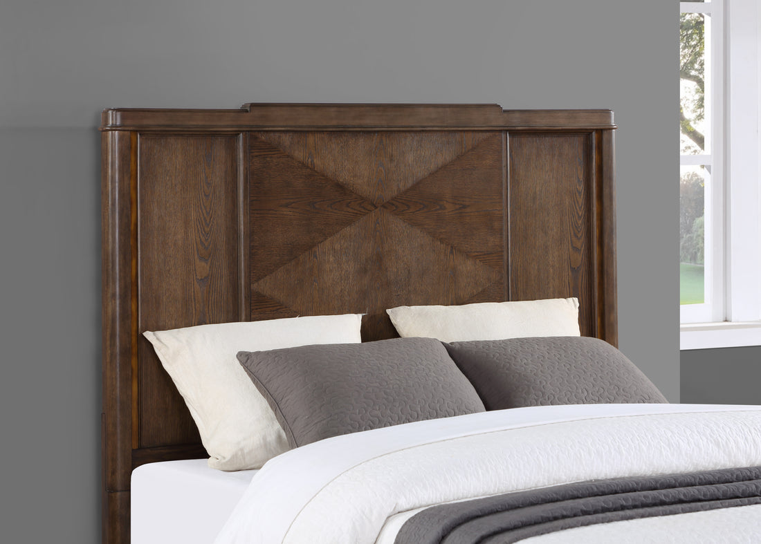 Milan Queen Bed Dark Brown Queen Dark Brown Wood