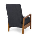 Fabric Wood Hand Recliner Charcoal Fabric