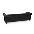 Sofa 3 Seater Black Velvet