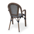 Bistro Chair Black White Rattan