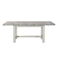 Canova Gray Marble Top Dining White White Marble