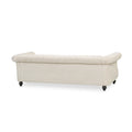 Sofa 3 Seater Beige Fabric