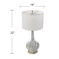 Nyledon Table Lamp W Shade White Iron